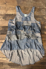 Load image into Gallery viewer, Patchwork Skies Ruffle Tank
