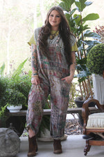 Load image into Gallery viewer, Travels Await Overalls - Navy Plaid