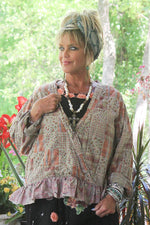 Load image into Gallery viewer, Apricot Fields Wrap Top