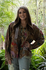 Load image into Gallery viewer, Windswept Garden Top - Chocolate