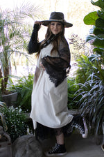 Load image into Gallery viewer, Garden Tea Lace Dress - Midnight
