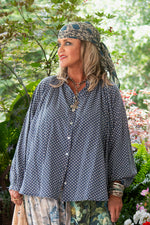 Load image into Gallery viewer, Sweet Nothings Shirt - Navy Dot