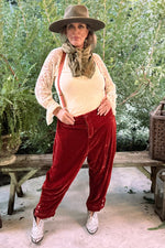 Load image into Gallery viewer, All The Things Trouser - Ruby Velvet