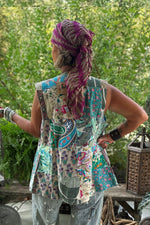 Load image into Gallery viewer, Patchwork Sunrise Reversible Vest - JG-91