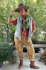 Load image into Gallery viewer, Traveling On Pants - Golden Plaid
