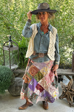 Load image into Gallery viewer, Patchwork Love Skirt - Sunset