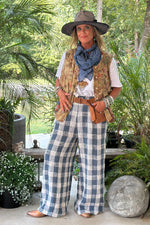 Load image into Gallery viewer, Weaving About Pants - Navy Gingham