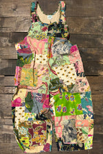 Load image into Gallery viewer, Patchwork Gardens Overalls
