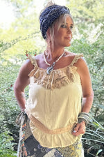 Load image into Gallery viewer, Ruffling Feathers Tank - Tea Stain