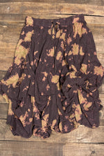 Load image into Gallery viewer, Ruffled Up Skirt - Plum Tie Dye