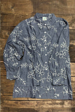 Load image into Gallery viewer, Blue Gardens Embroidered Top
