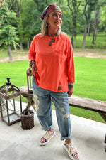 Load image into Gallery viewer, Wandering Meadow Sweatshirt - Papaya
