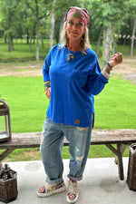 Load image into Gallery viewer, Wandering Meadow Sweatshirt - Royal Blue