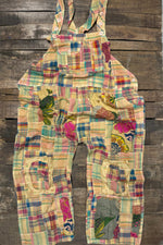 Load image into Gallery viewer, Travels Await Overalls - Patchwork Garden