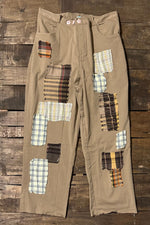 Load image into Gallery viewer, Traveling On Pants - Khaki Plaid