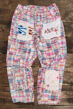 Load image into Gallery viewer, Traveling On Pants - Blue/Pink Plaid