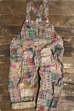 Load image into Gallery viewer, Travels Await Overalls - Navy Plaid