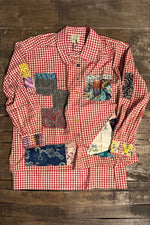 Load image into Gallery viewer, Star Dreamer Top - Scarlet Gingham