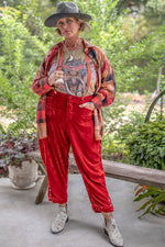 Load image into Gallery viewer, All The Things Trouser - Ruby Velvet