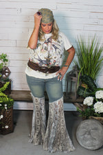 Load image into Gallery viewer, Got You Covered Lace Jeans - Denim
