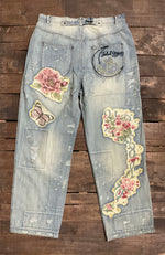 Load image into Gallery viewer, Peace and Love Jeans - Floral Garden
