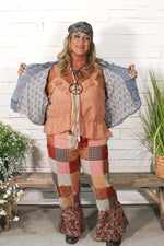 Load image into Gallery viewer, Patchwork Skies Crop Jacket - Chambray
