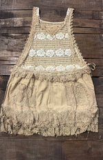 Load image into Gallery viewer, Tattered Treasure Tunic - Tea Stain

