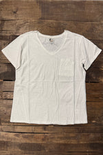 Load image into Gallery viewer, Moon Dance V-Neck Tee - Parchment

