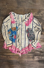 Load image into Gallery viewer, Cloud Path Top - Vintage Stripe
