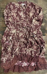 Load image into Gallery viewer, Whispering Blooms Duster - Wine
