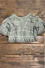 Load image into Gallery viewer, Softly Worn Eyelet Top - Charcoal

