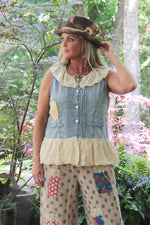 Load image into Gallery viewer, Vintage Whispers Top - Light Chambray
