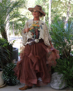 Load image into Gallery viewer, Ruffled Dreams Skirt - Chocolate
