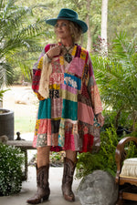 Load image into Gallery viewer, Patchwork Sunrise Tunic - Multi JG-242
