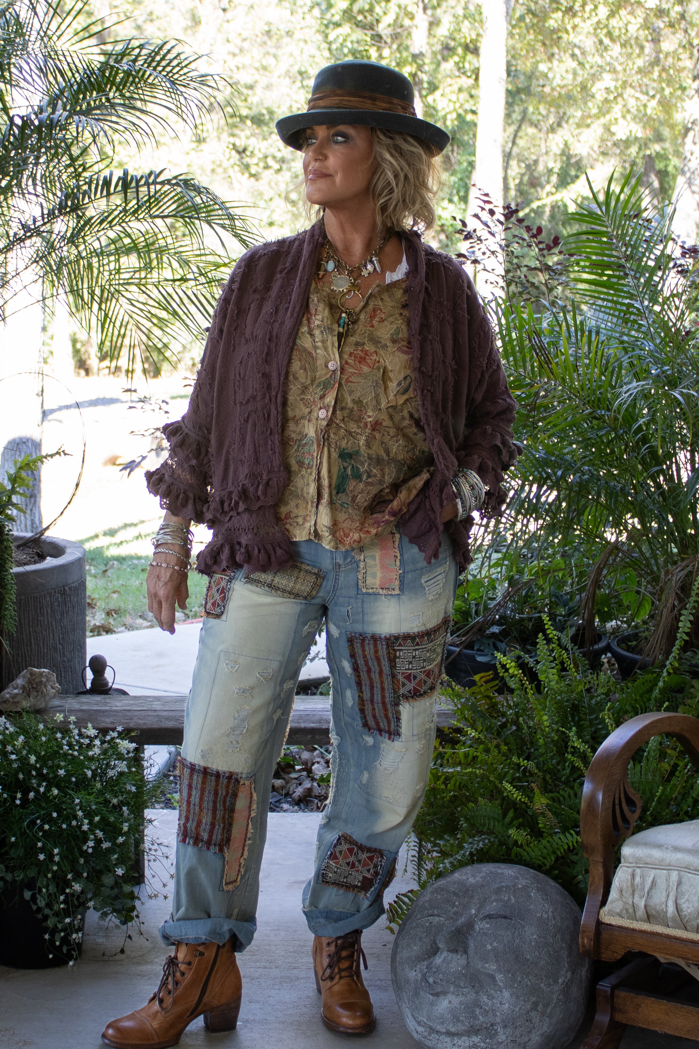 Peace and Love Jeans - Patched