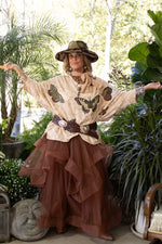 Load image into Gallery viewer, Ruffled Dreams Skirt - Chocolate
