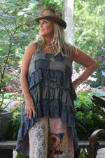 Load image into Gallery viewer, Patchwork Skies Ruffle Tank
