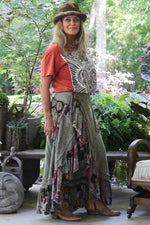 Load image into Gallery viewer, Wander Patch Wrap Skirt - Moss
