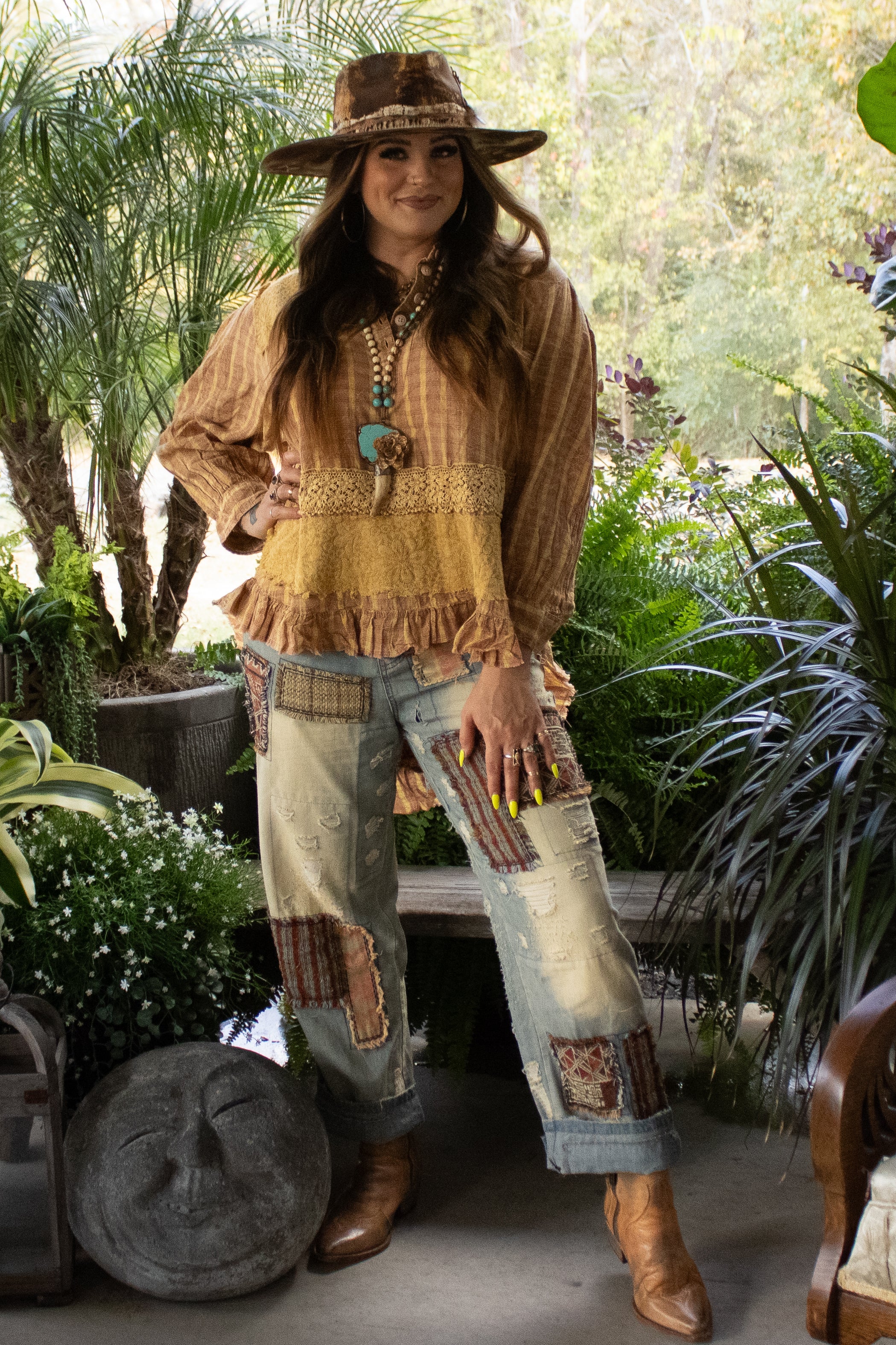 Peace and Love Jeans - Patched