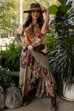 Load image into Gallery viewer, Wander Patch Wrap Skirt - Moss
