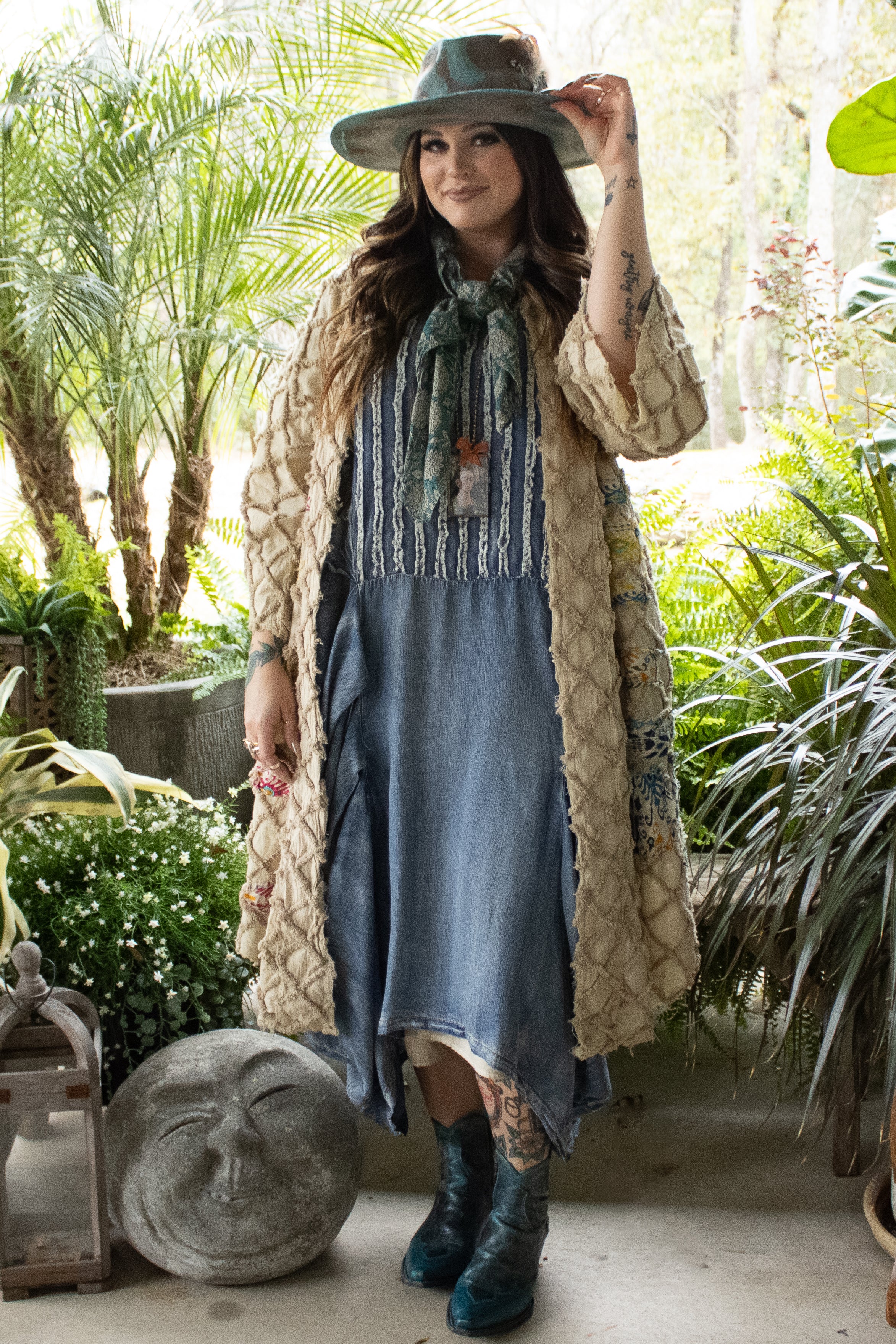 Gather Together Dress - Chambray