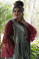 Load image into Gallery viewer, Garden Tea Lace Top - Berry
