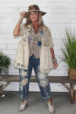 Load image into Gallery viewer, Trellis Dreams Top - Oatmeal
