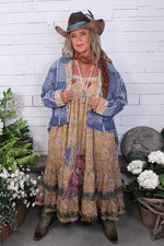 Load image into Gallery viewer, HJG Sunwashed Bloom Dress - Golden
