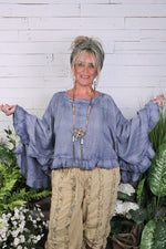 Load image into Gallery viewer, Blooming Grace Top - Chambray
