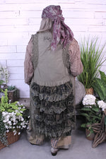 Load image into Gallery viewer, Ruffle Up High-Lo Top - Stone Floral
