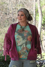 Load image into Gallery viewer, Tied About Jacket - Plum
