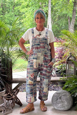 Load image into Gallery viewer, Travels Await Overalls - Blue Plaid
