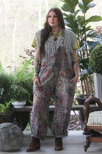 Load image into Gallery viewer, Travels Await Overalls - Navy Plaid
