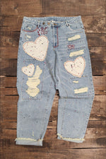 Load image into Gallery viewer, Full Hearts Jeans
